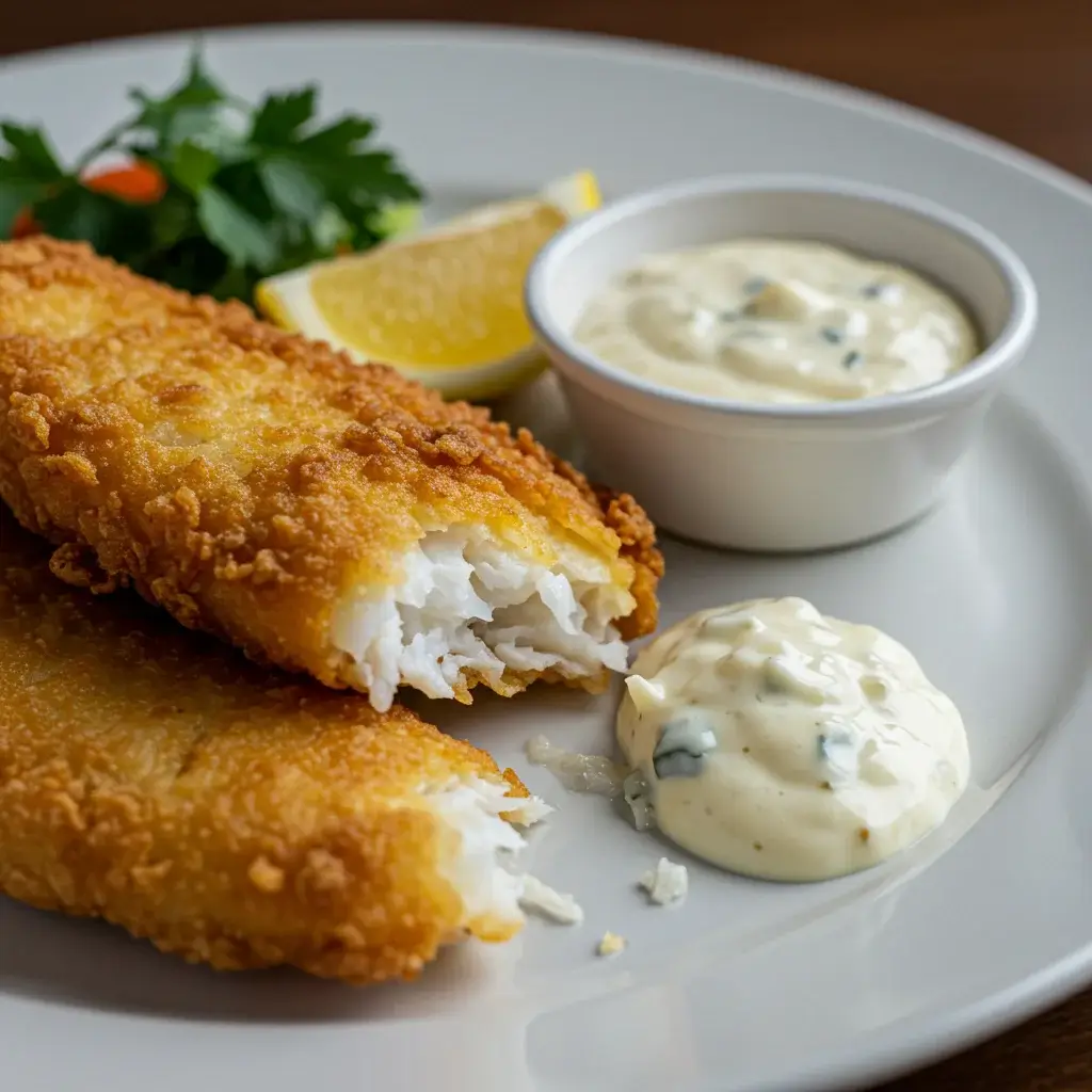 Battered Blue Cod with Tartar Sauce