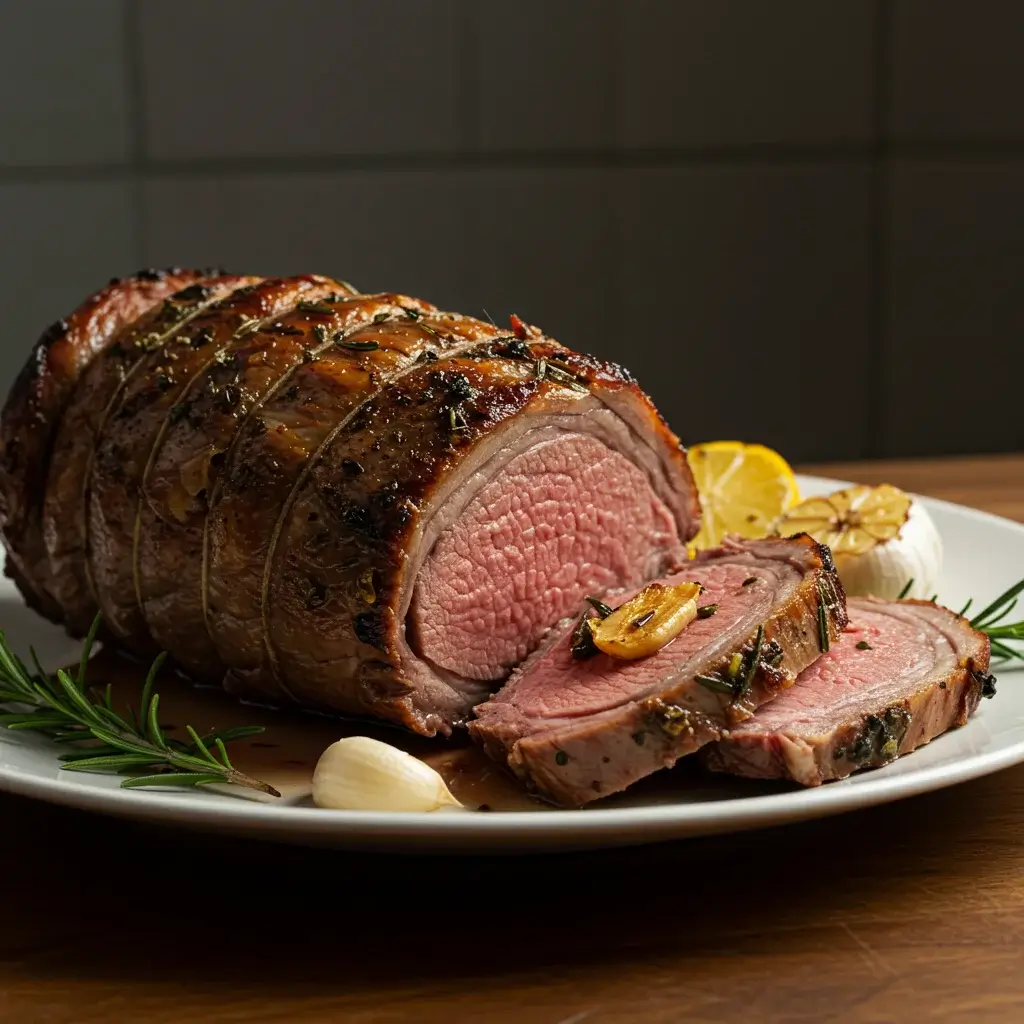 Roast Lamb with Garlic and Rosemary