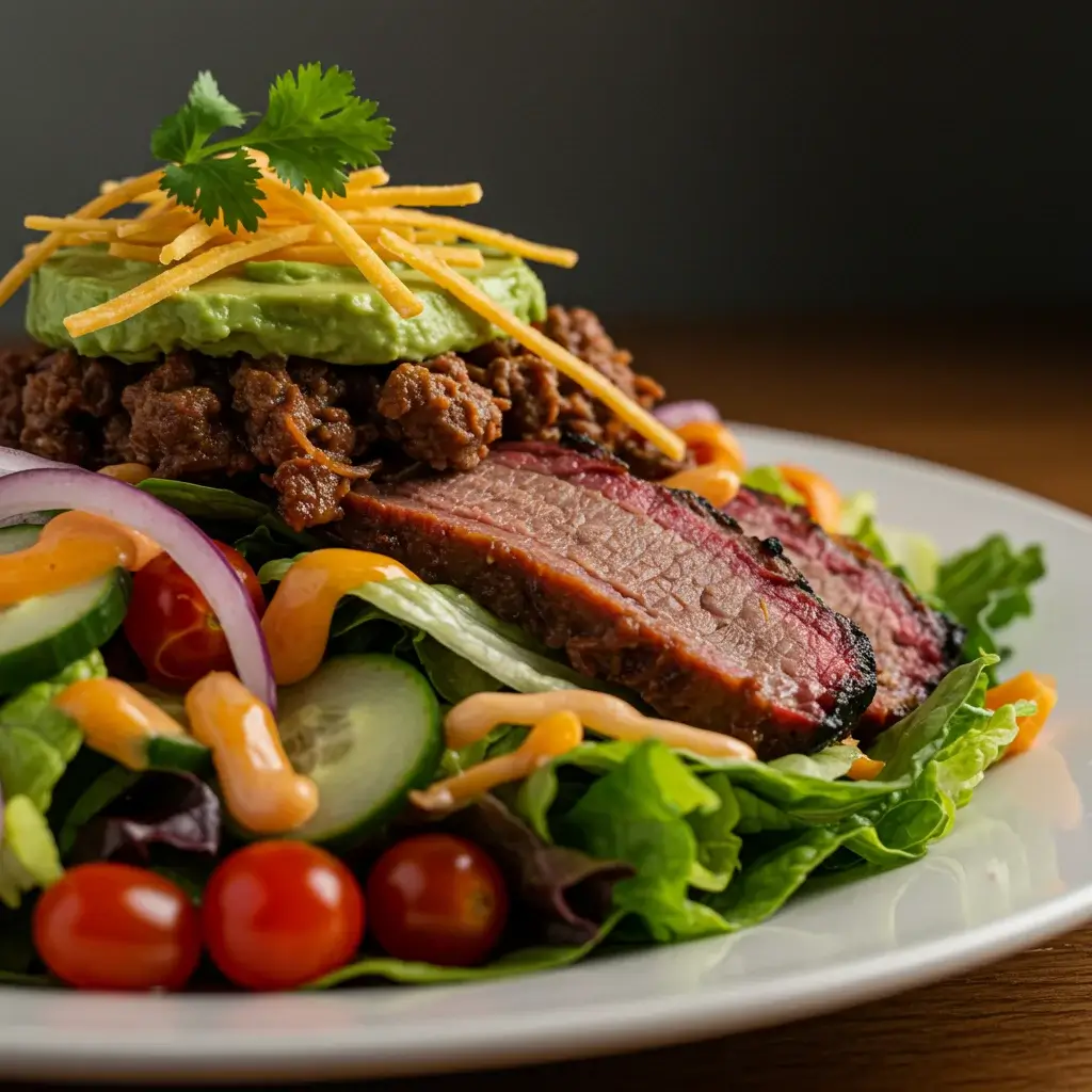 Texas Smoked Brisket Taco Salad