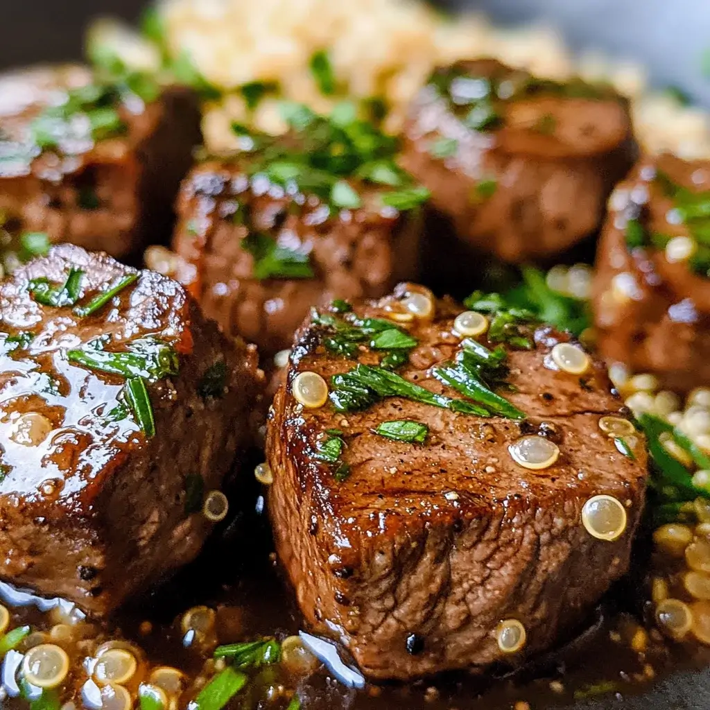 Garlic Butter Steak Bites & Quinoa