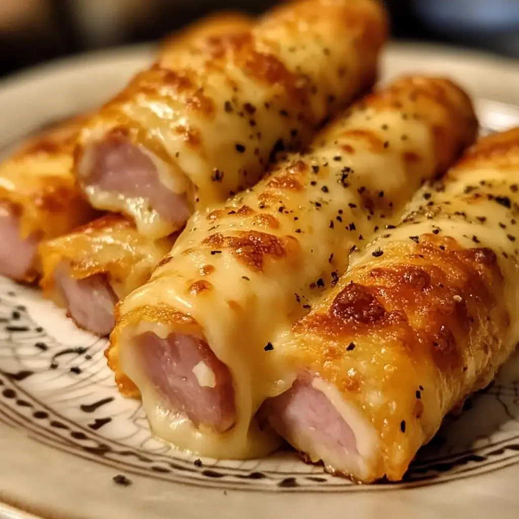 Homemade Ham Cheese Sticks Wrapped