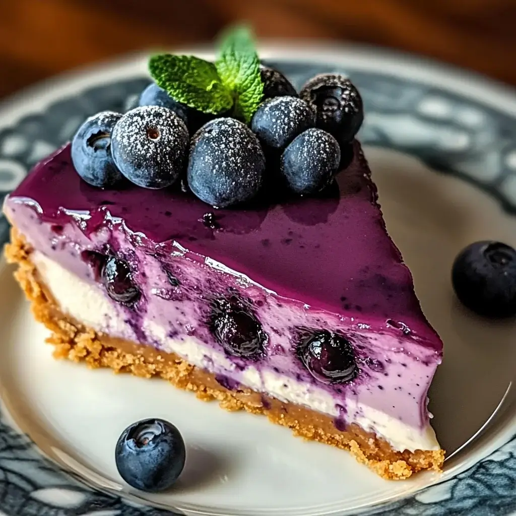 No Bake Blueberry Cheesecake