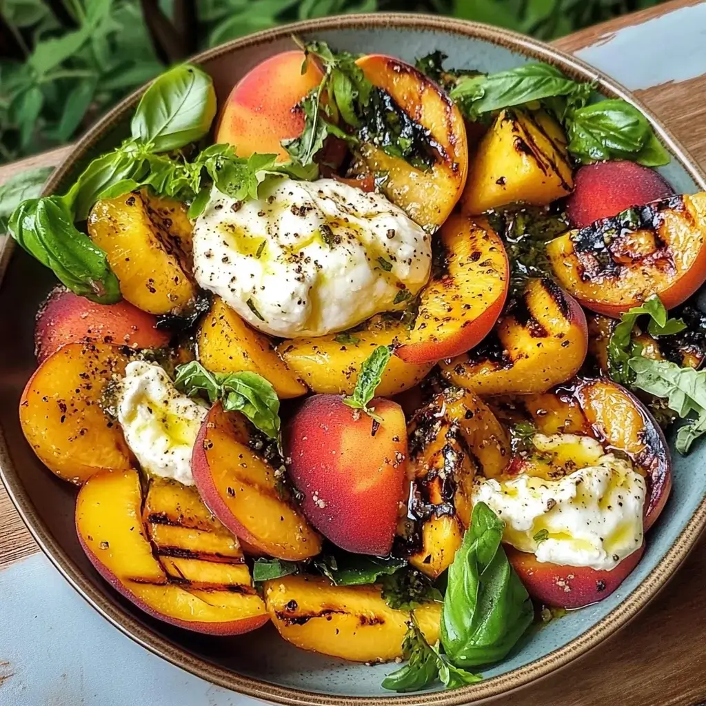 Grilled Peach & Burrata Salad