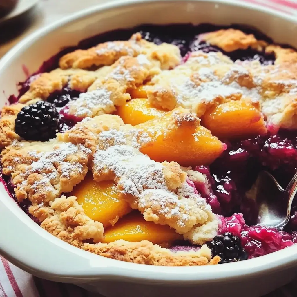 Peach and Berry Cobbler