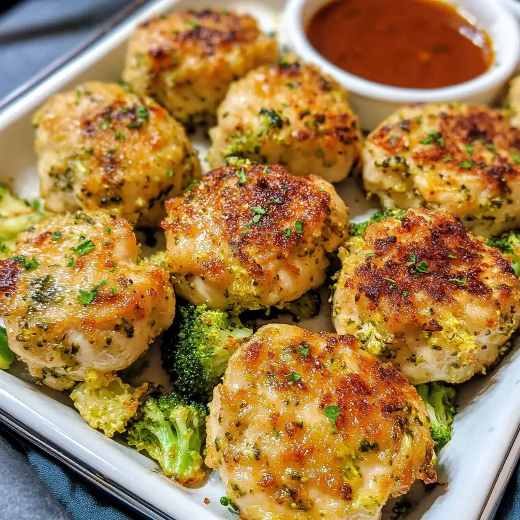 Baked Chicken and Broccoli Bites