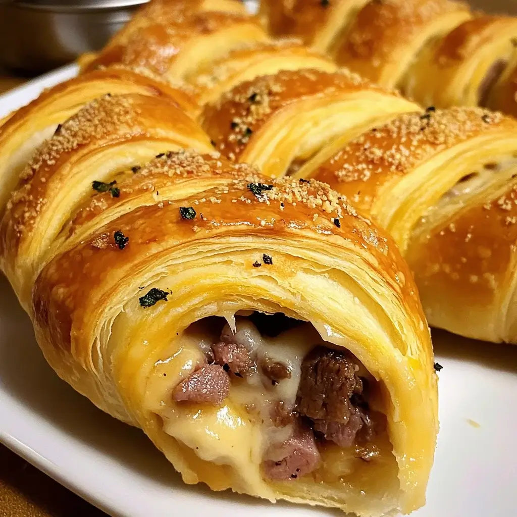 Beef and Cheese Crescent Twists