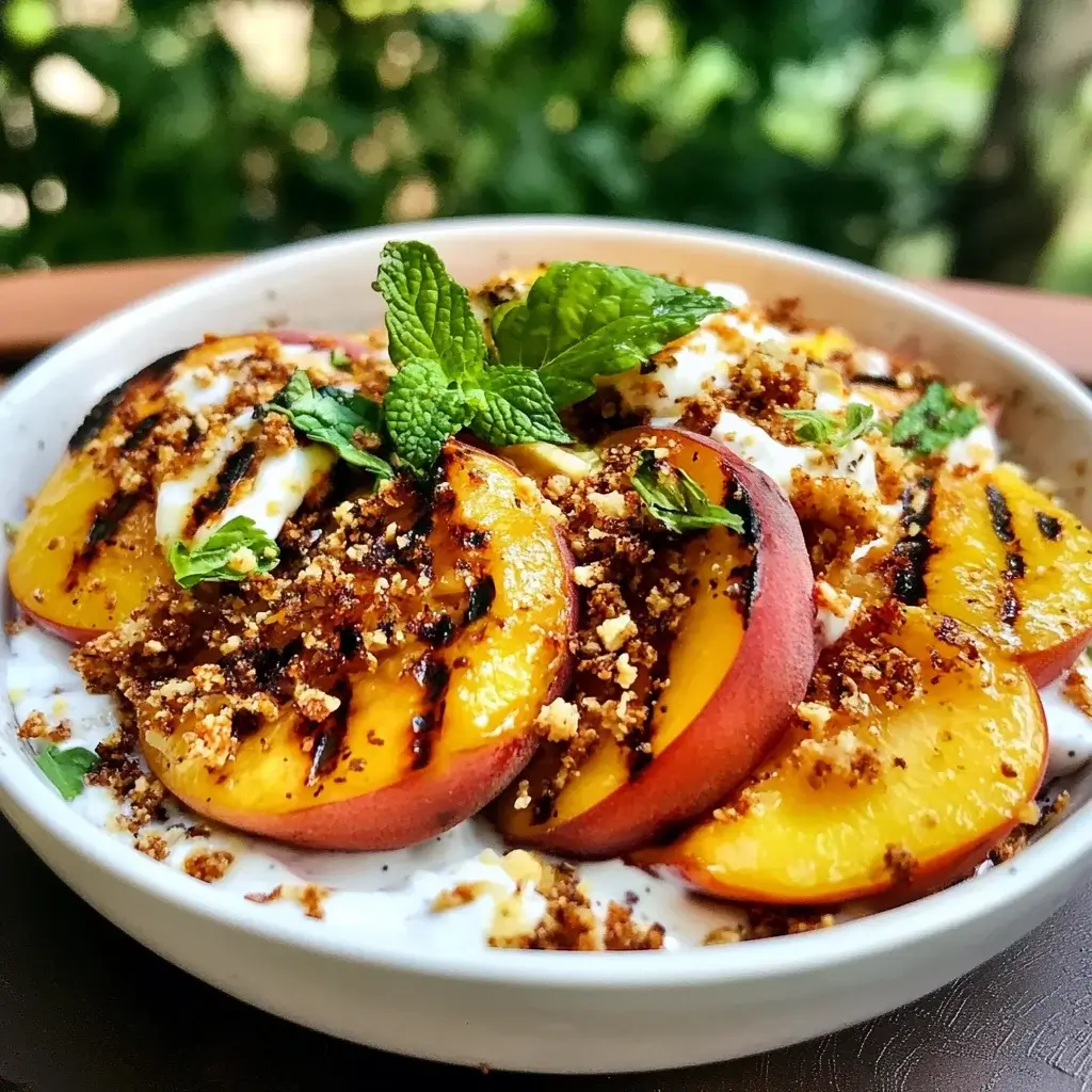 Grilled Peach & Yogurt Bowl