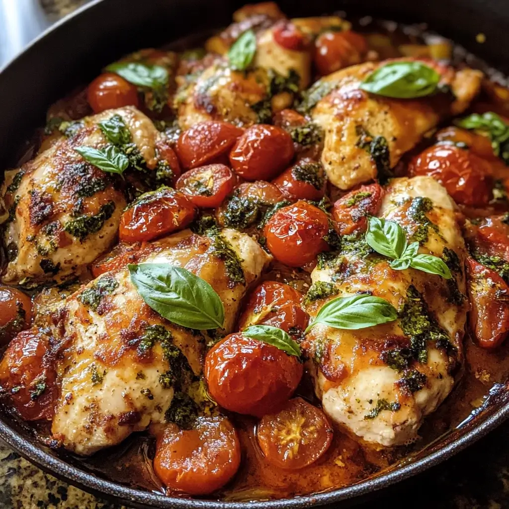 Tomato Basil Chicken Bake