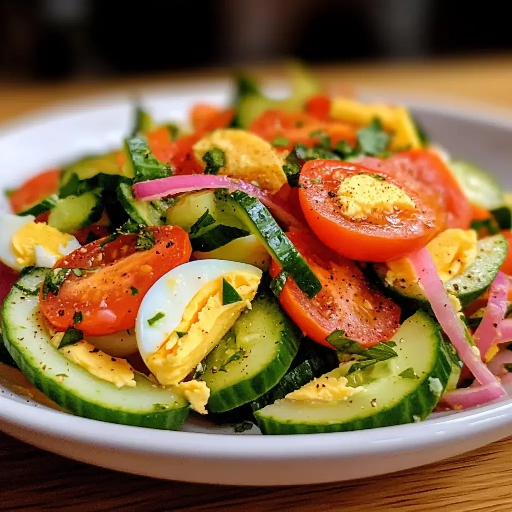 Tomato, Cucumber & Egg Salad
