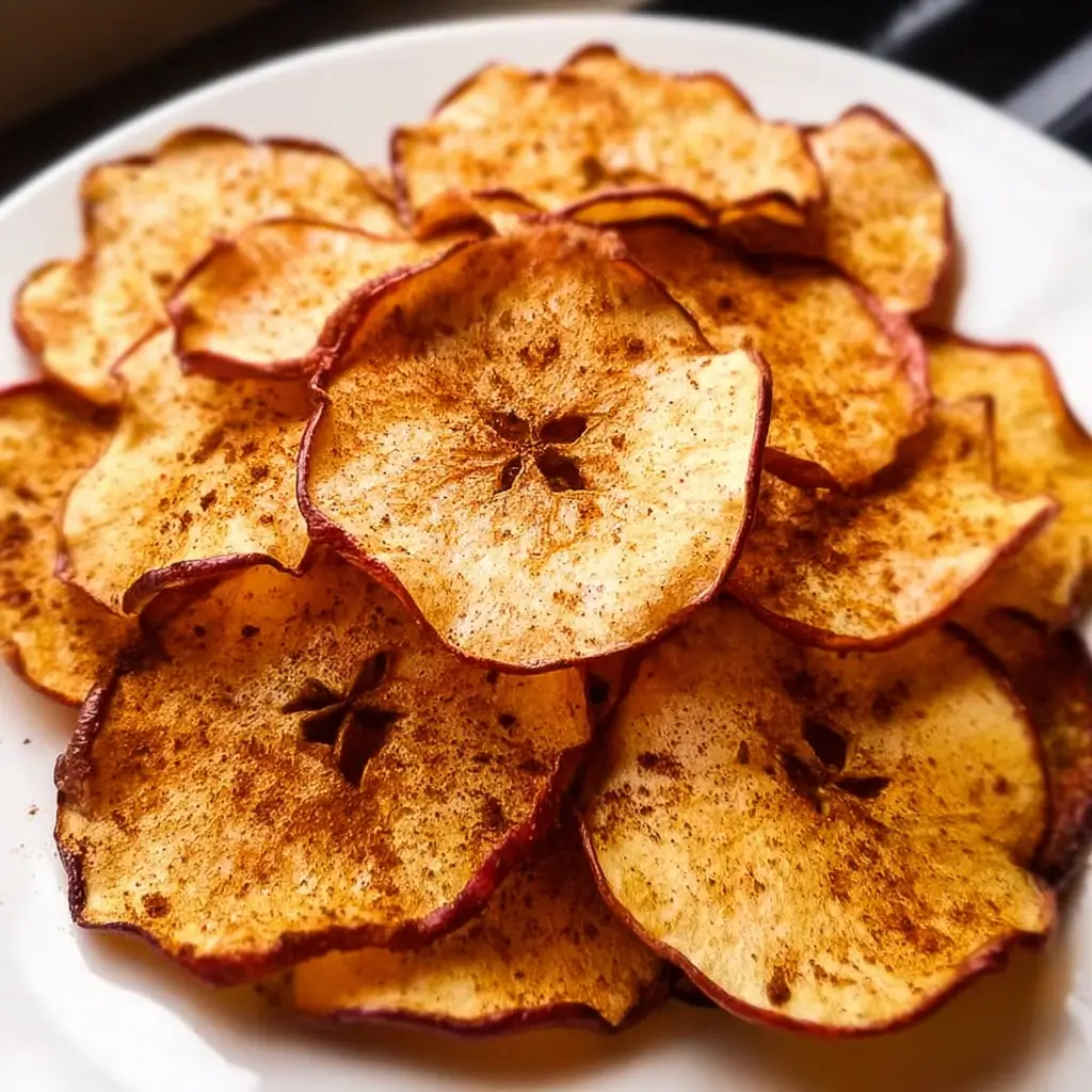 Baked Apple Chips with Cinnamon