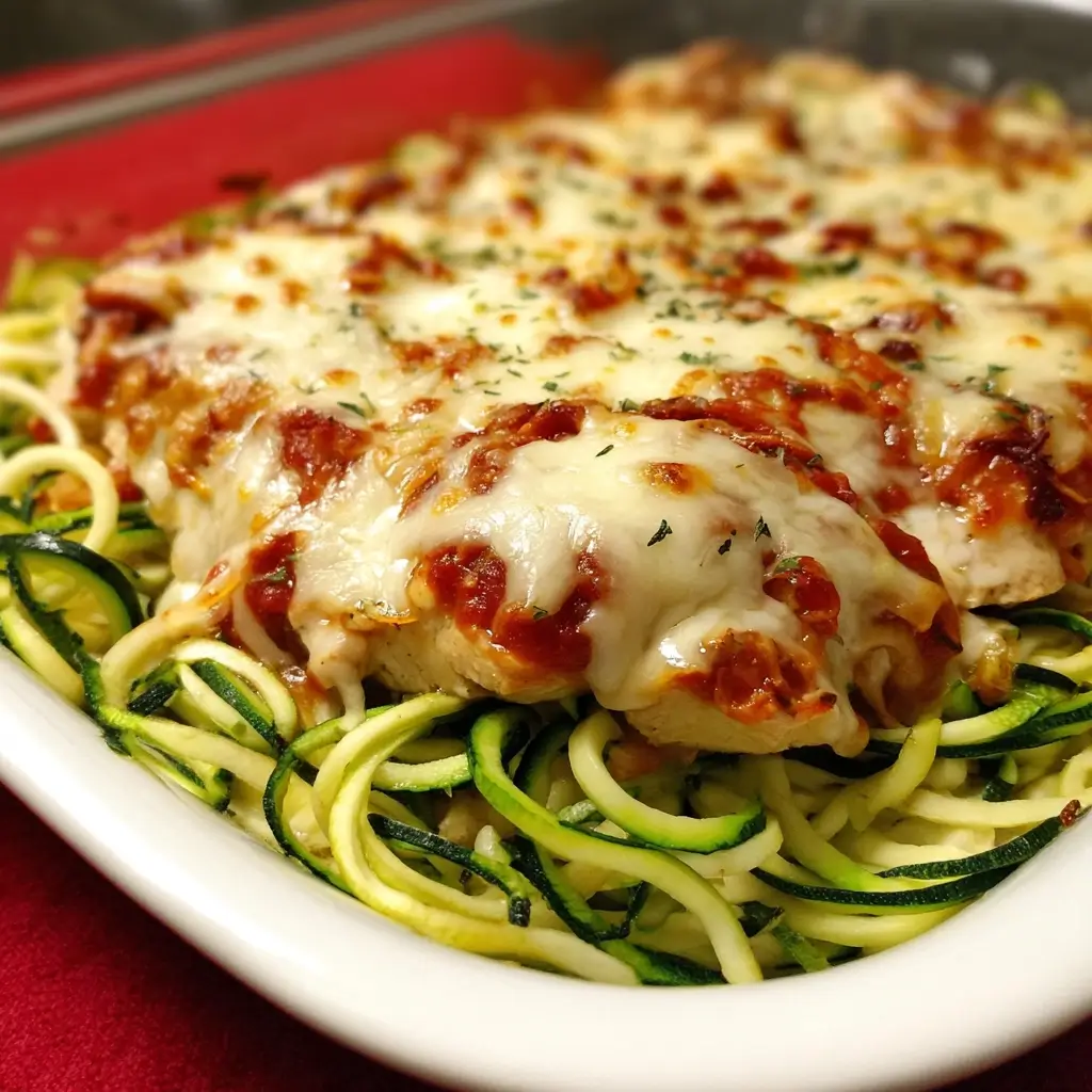 Chicken Zucchini Noodle Bake