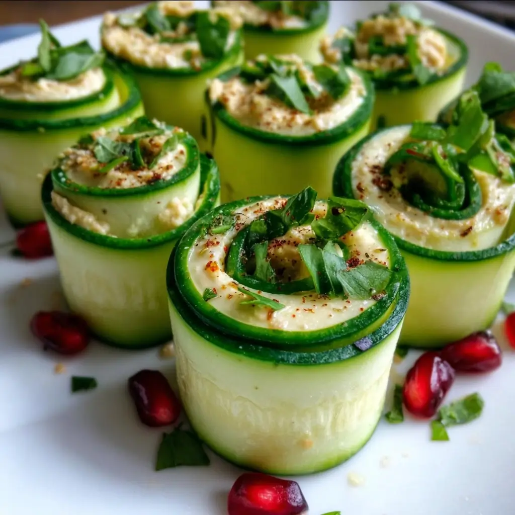 Cucumber Hummus Roll-Ups
