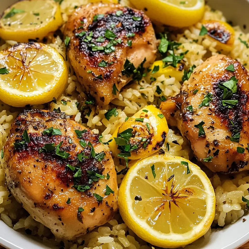Lemon Garlic Chicken and Rice