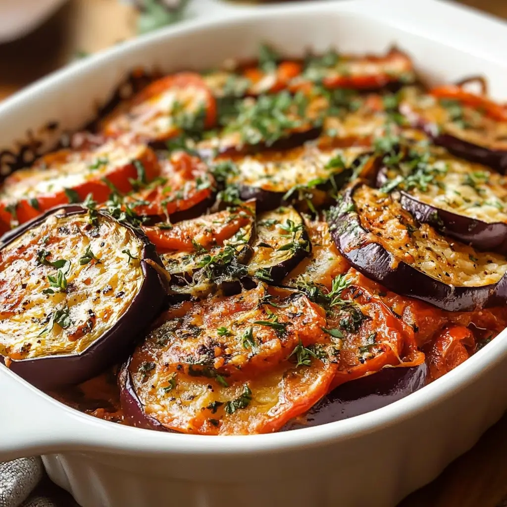 Light Eggplant Tomato Bake