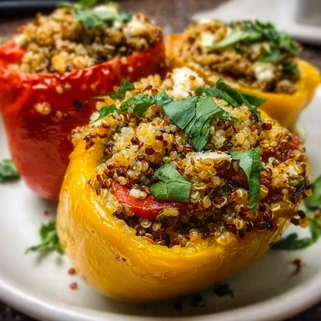 Mediterranean Quinoa Stuffed Peppers