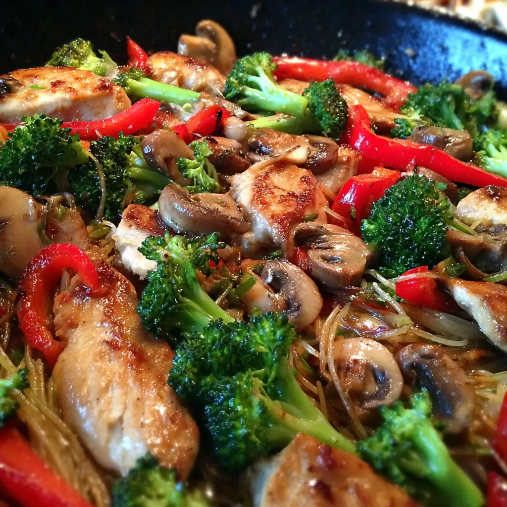Miso Chicken with Veggie Stir-Fry