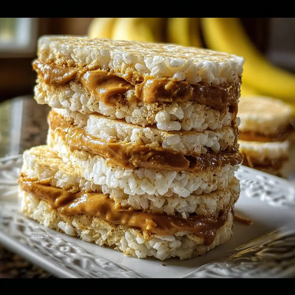 Peanut Butter Rice Cake Sandwiches