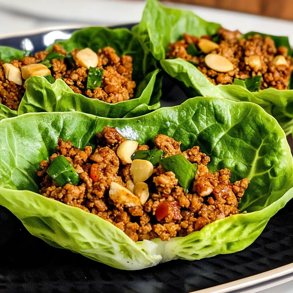 Spiced Ground Turkey Lettuce Cups