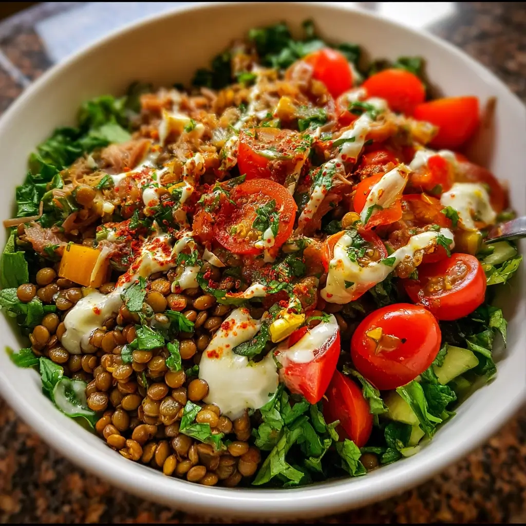 Spiced Lentil and Tuna Bowls