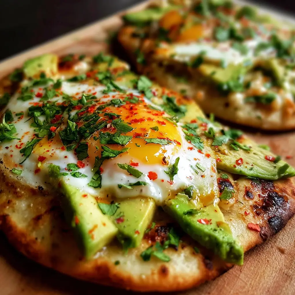 Avocado and Egg Mini Flatbreads