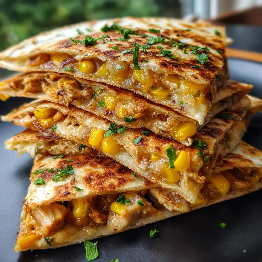BBQ Chicken and Corn Quesadillas