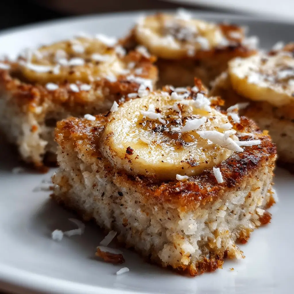 Baked Coconut Banana Slices