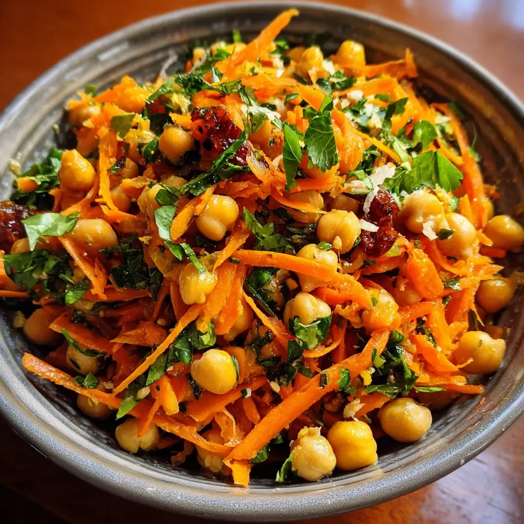 Carrot Ginger Chickpea Salad