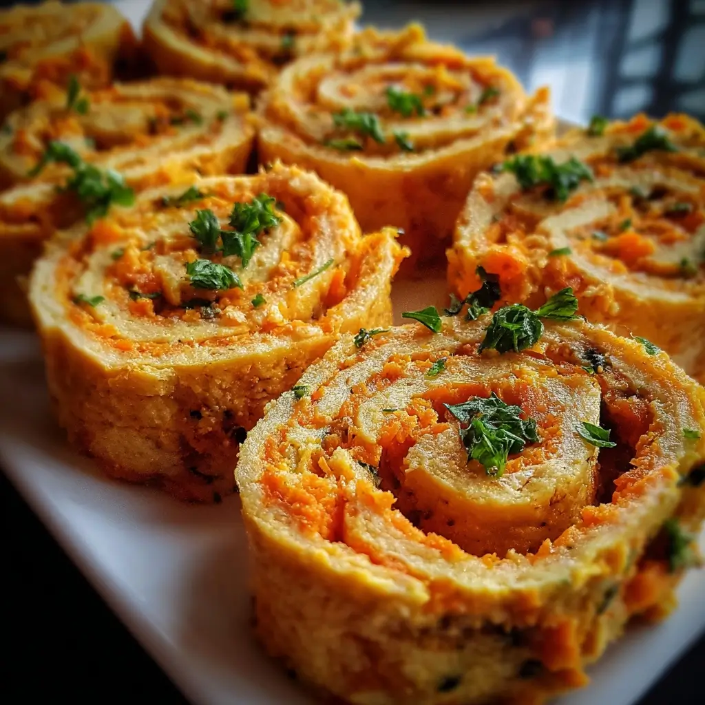 Carrot Hummus Pinwheels Recipe