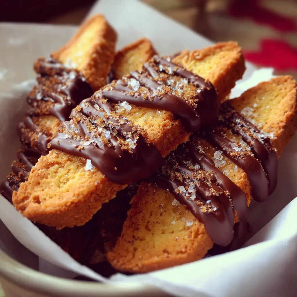 Chocolate Dipped Cinnamon Crisps