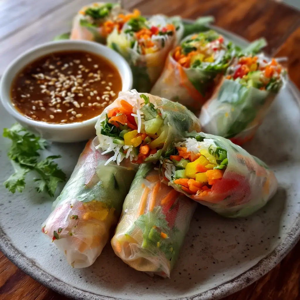 Crunchy Veggie Rice Paper Rolls