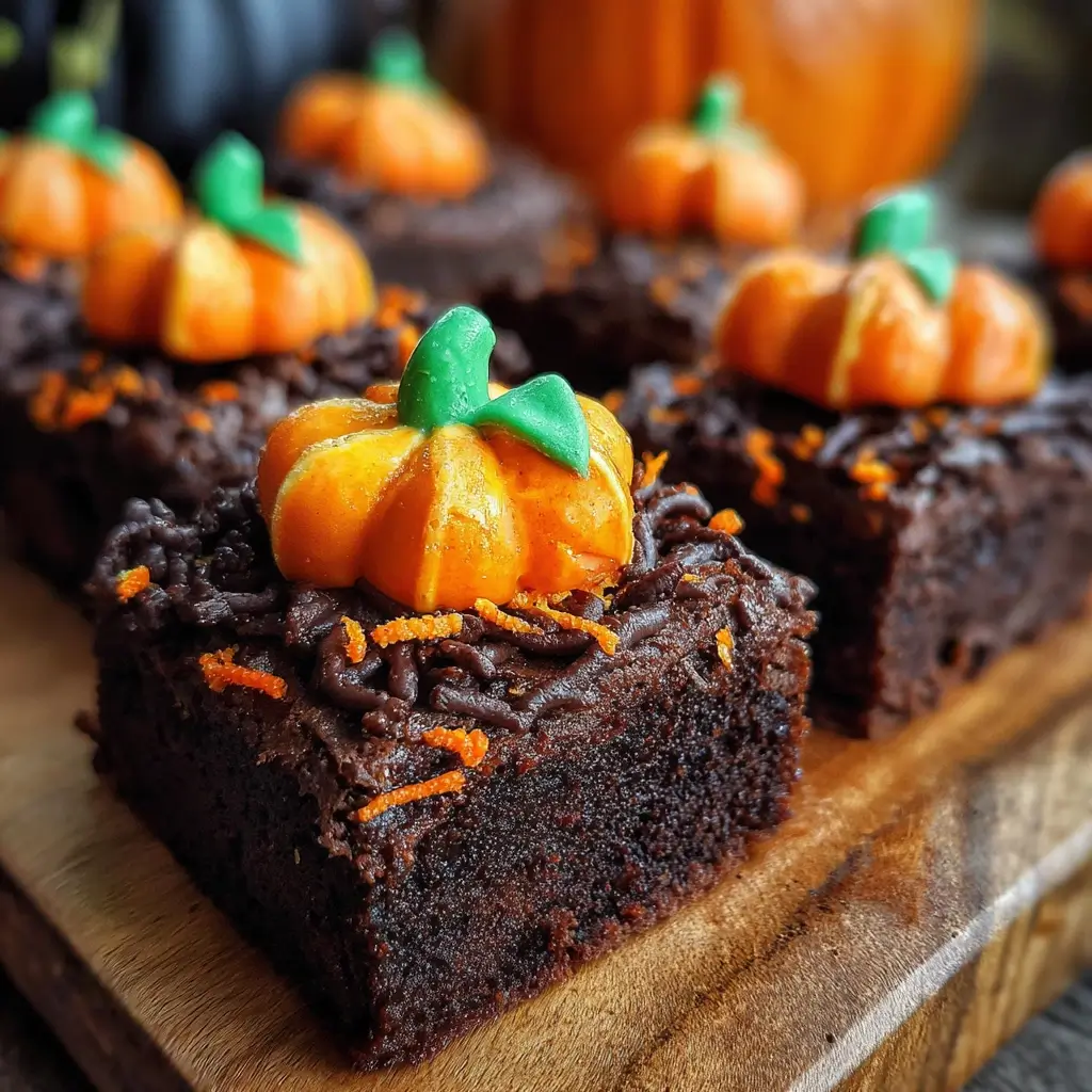 Easy Pumpkin Patch Brownies