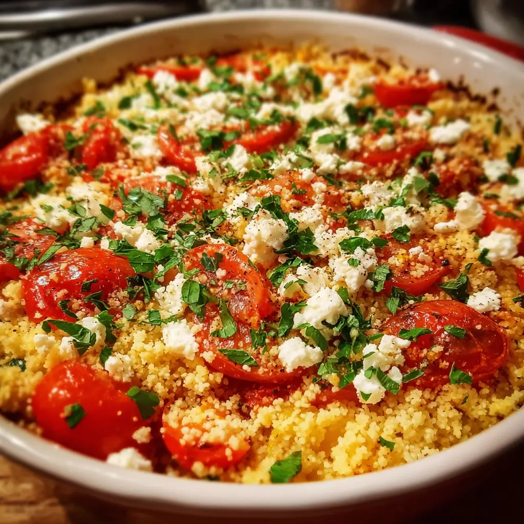Feta and Tomato Couscous Bake
