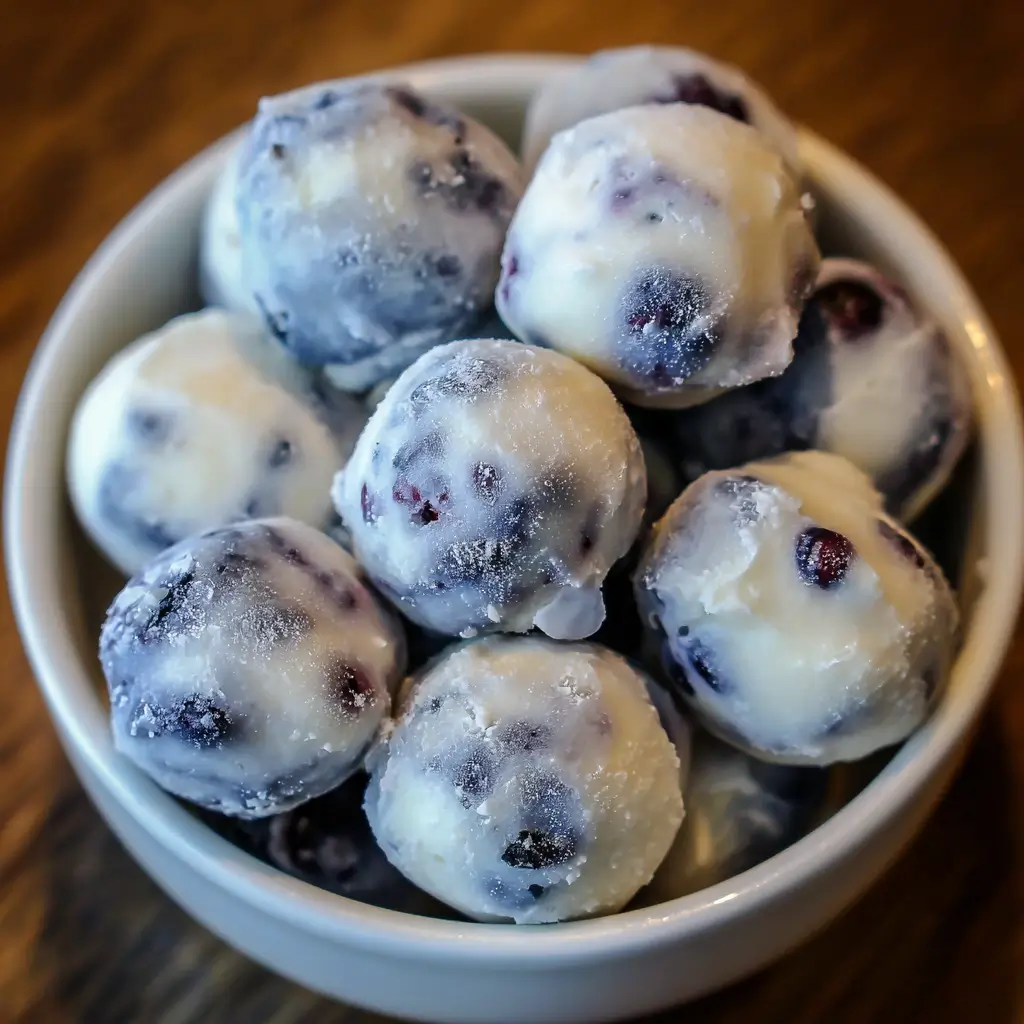 Frozen Yogurt Blueberry Bites