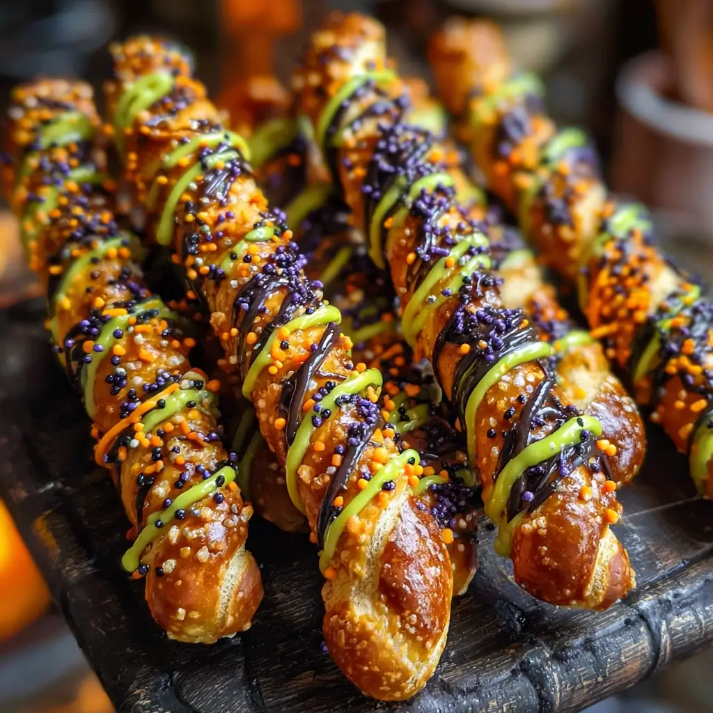 Halloween Pretzel Rods Recipe