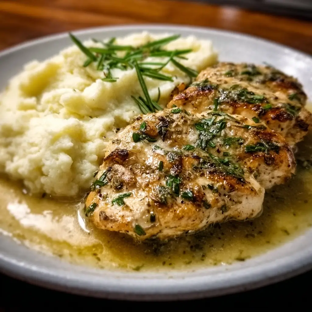 Herbed Chicken with Garlic Mashed Cauliflower