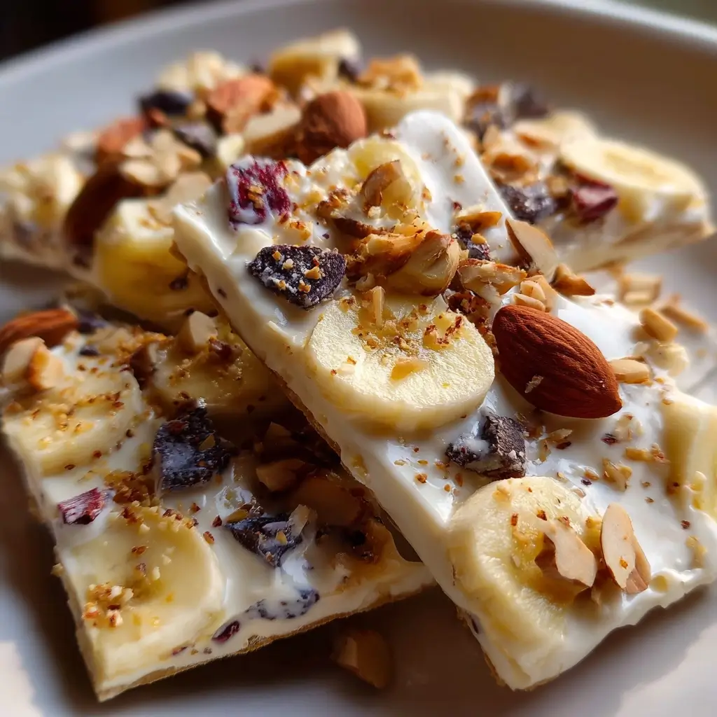 Quick Frozen Banana Yogurt Bark