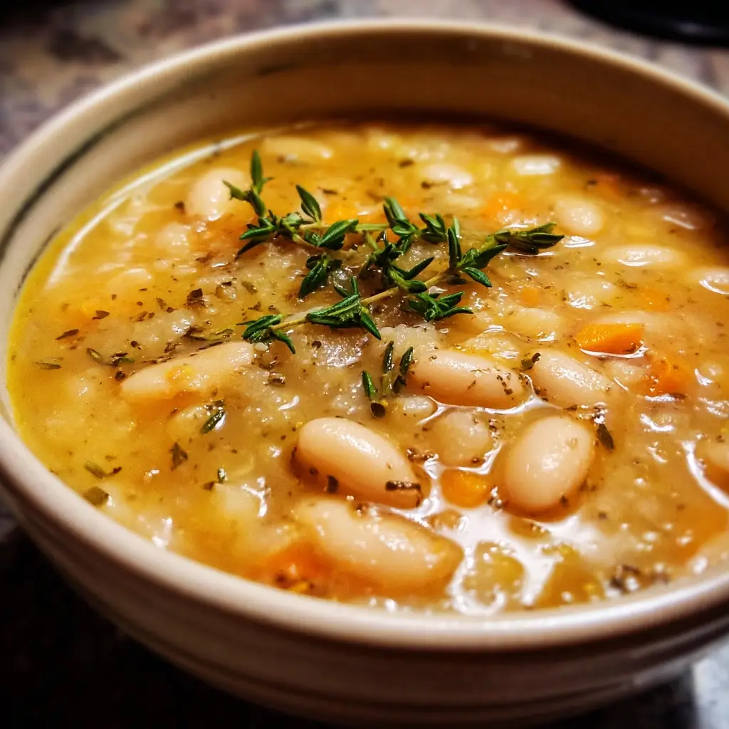 Roasted Garlic White Bean Vegetarian Soup