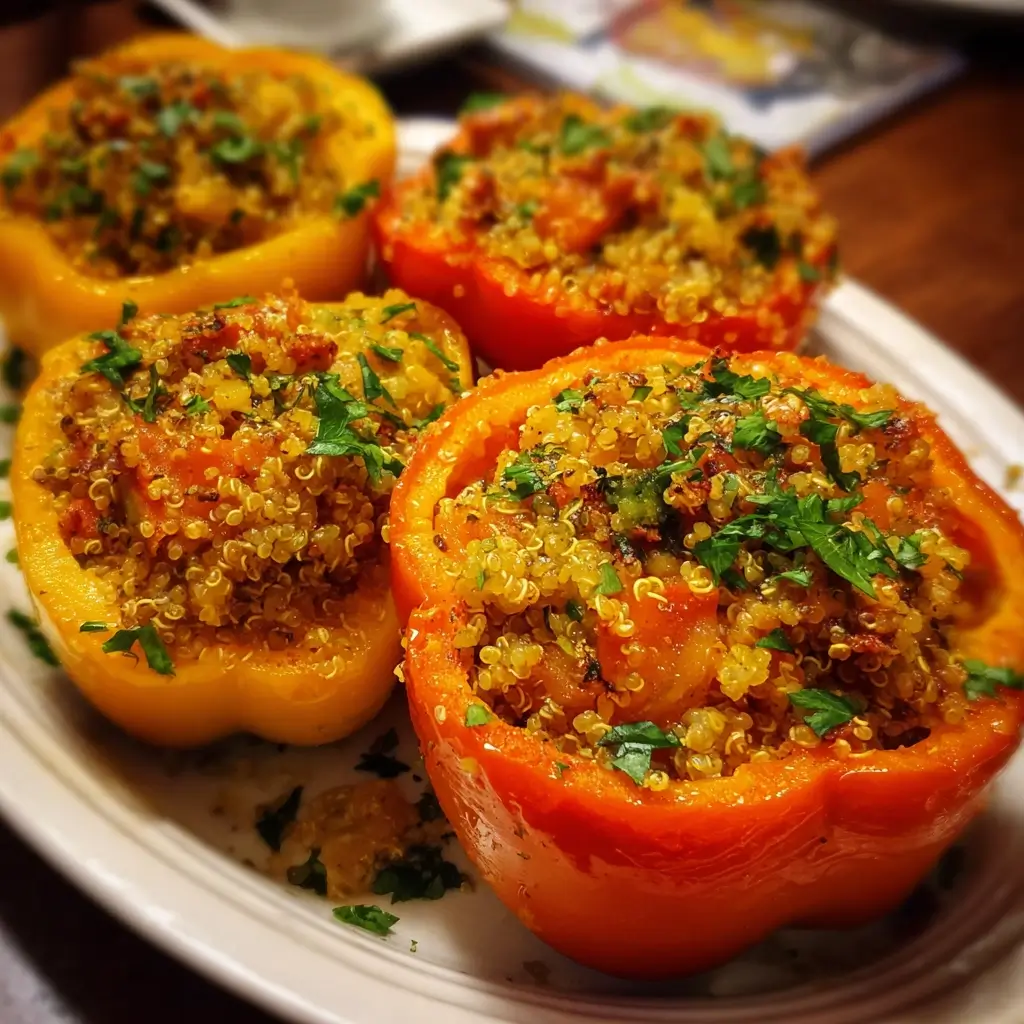 Simple Vegan Stuffed Peppers