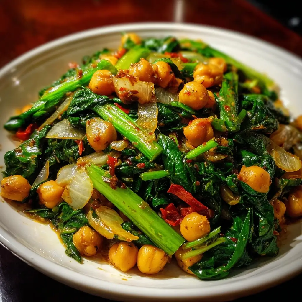 Spinach and Chickpea Stir Fry
