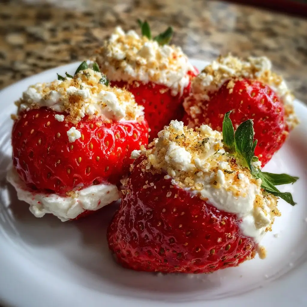 Stuffed Strawberries with Greek Yogurt