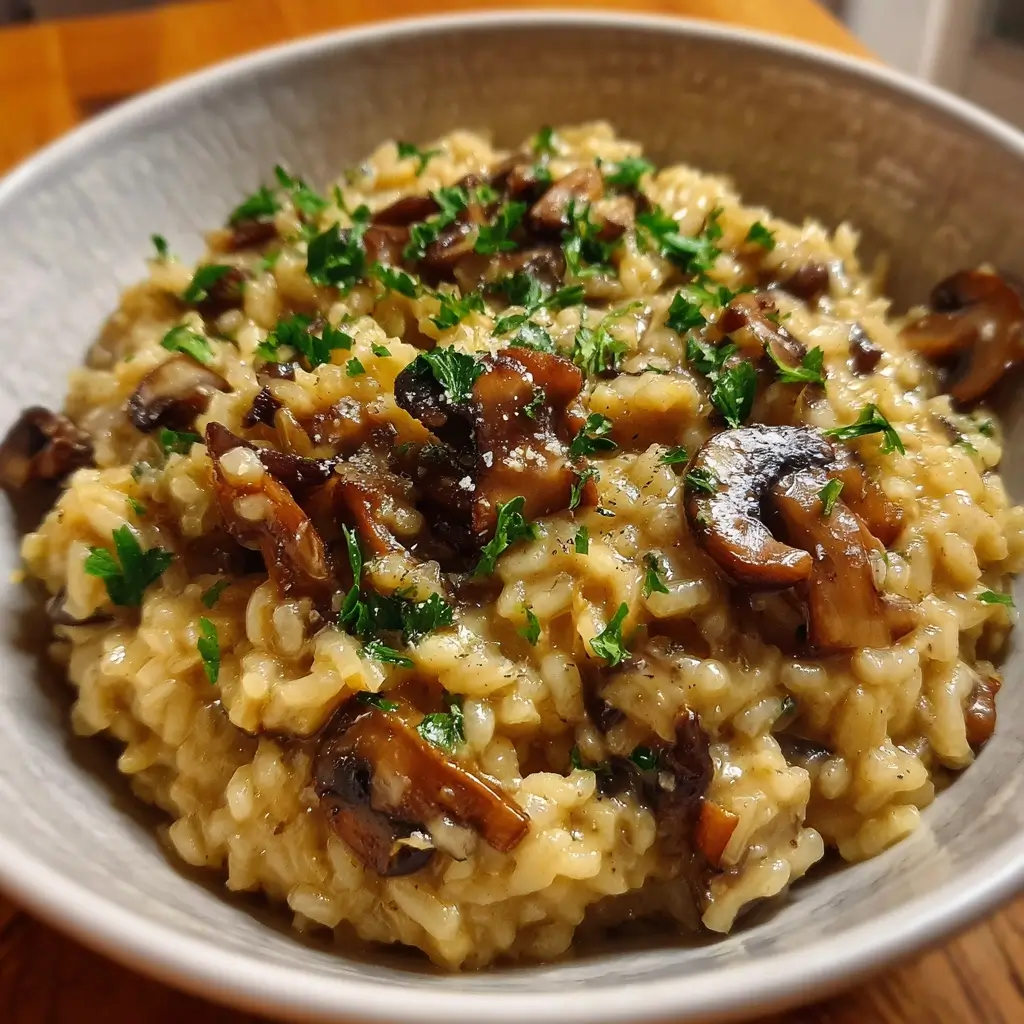 Vegan Creamy Mushroom Risotto