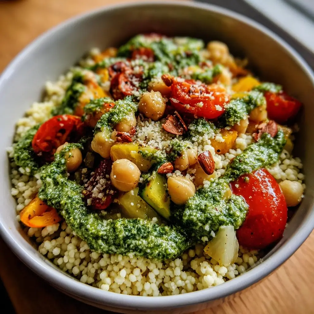 Vegan Pesto Couscous Bowl
