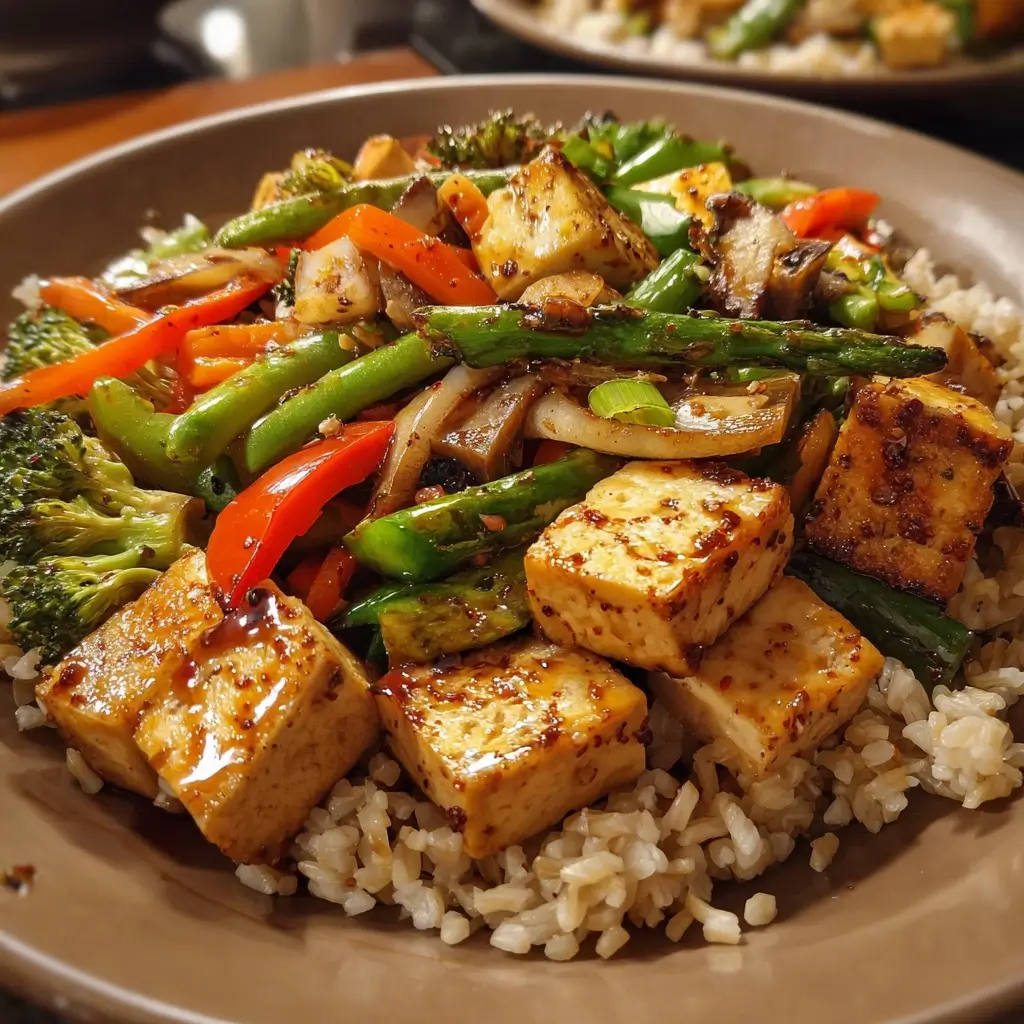 Veggie Stir-Fry with Tofu and Brown Rice