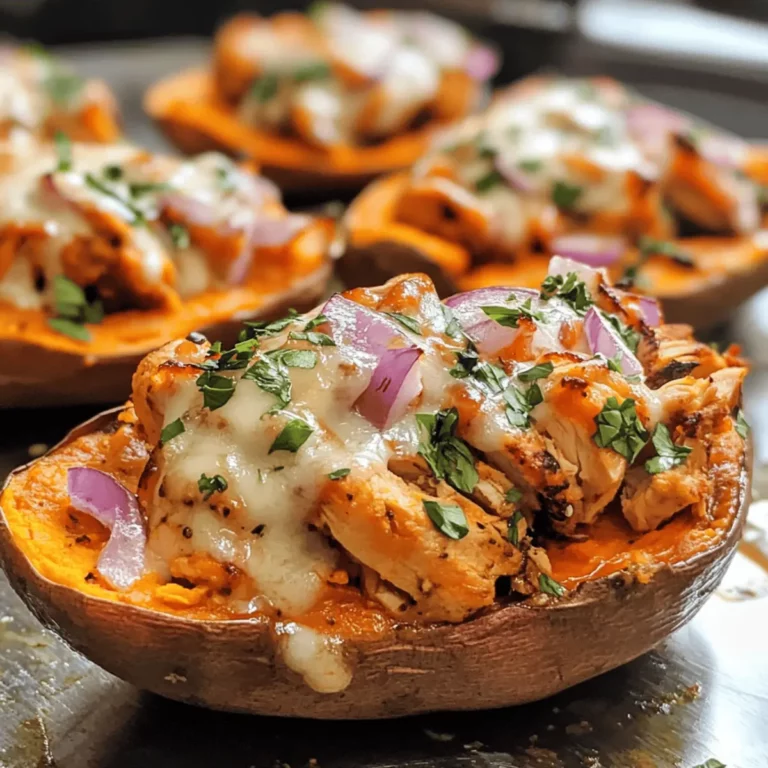 BBQ Chicken Stuffed Sweet Potatoes