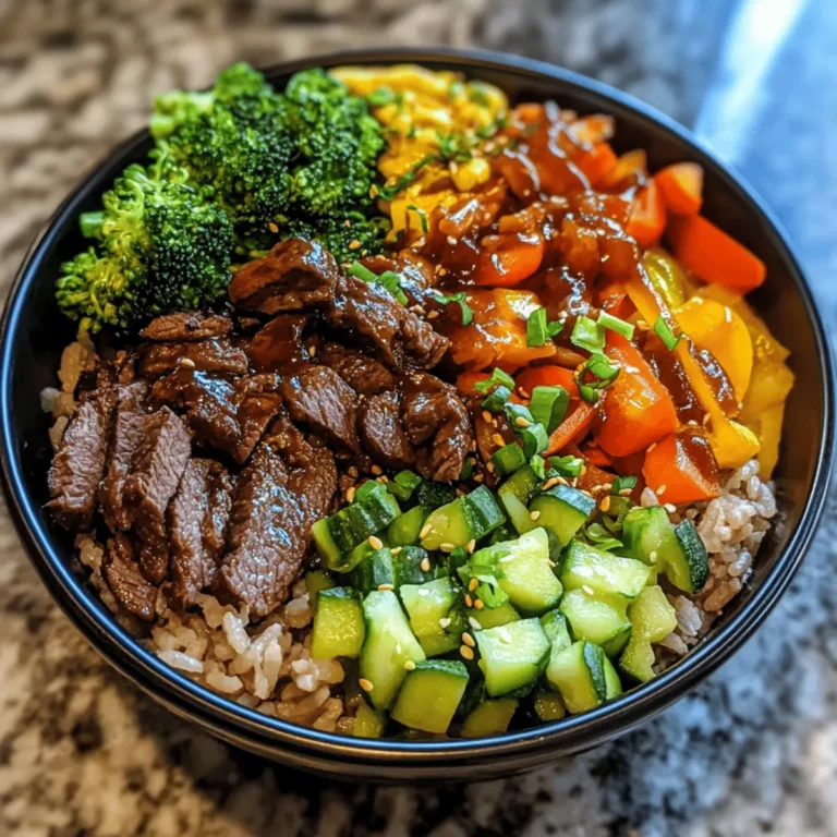 Beef and Veggie Brown Rice Bowl
