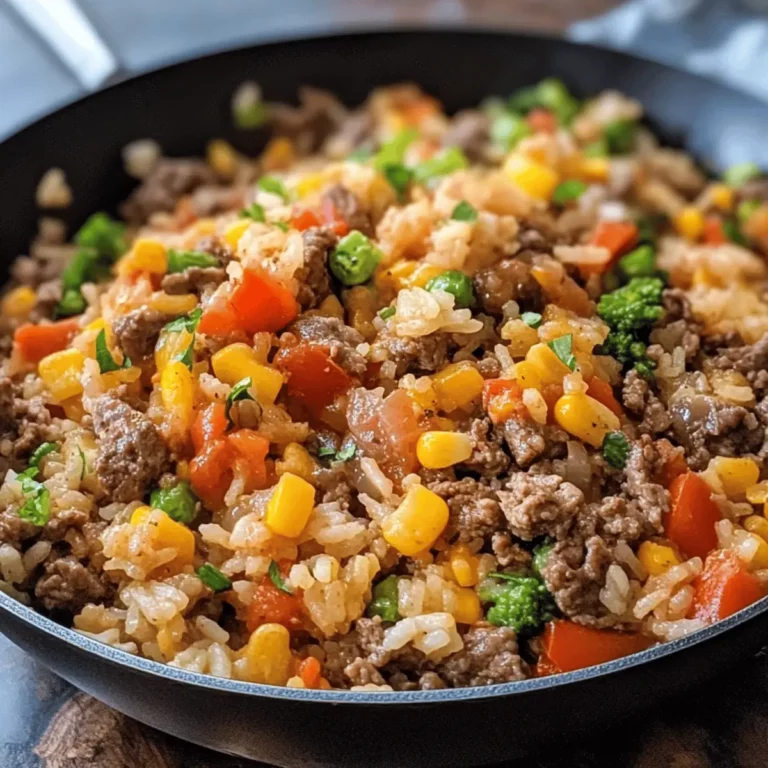 Beef and Veggie Rice Skillet