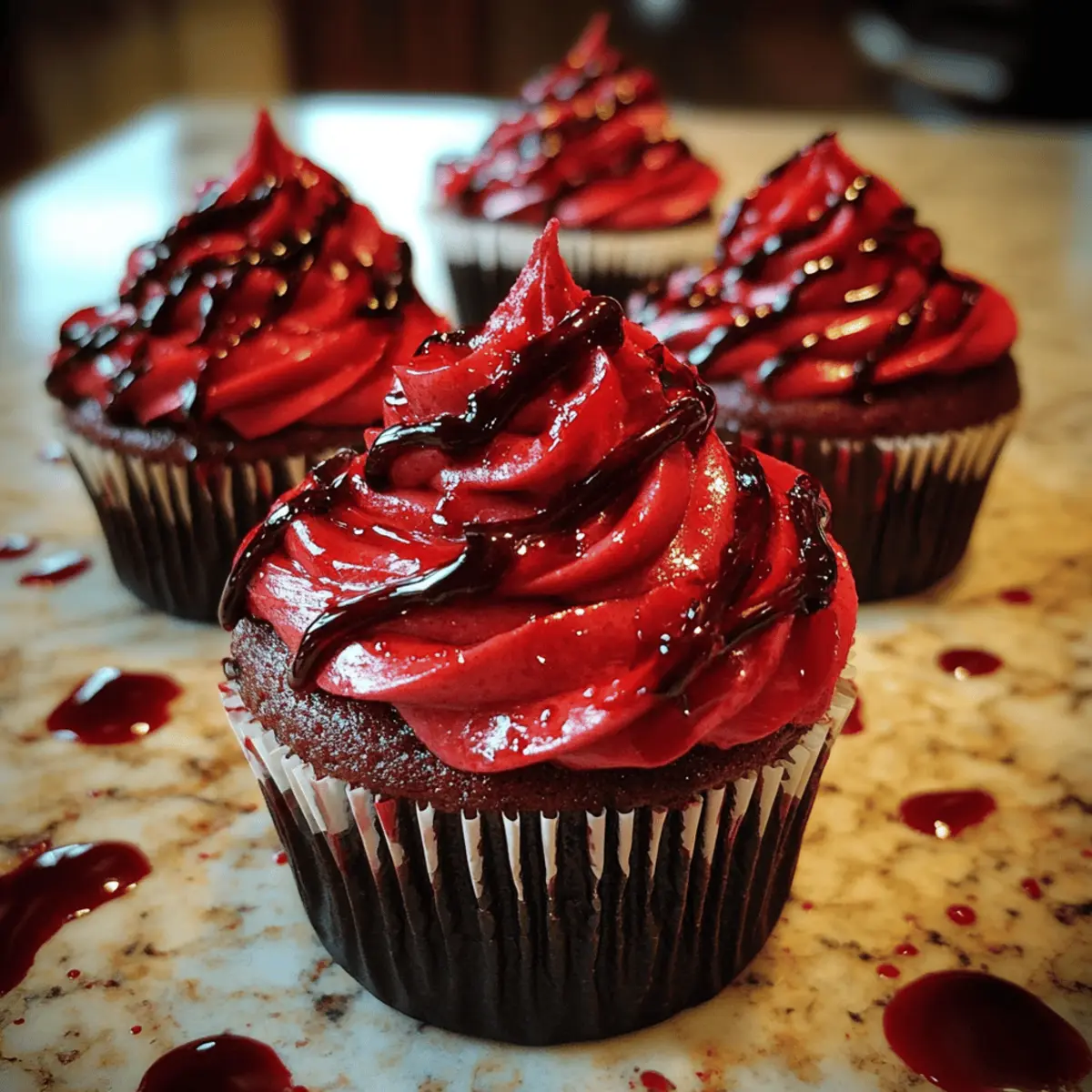 Bloody Broken Glass Cupcakes