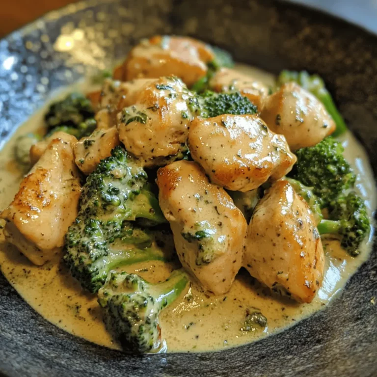 Creamy Garlic Chicken with Broccoli