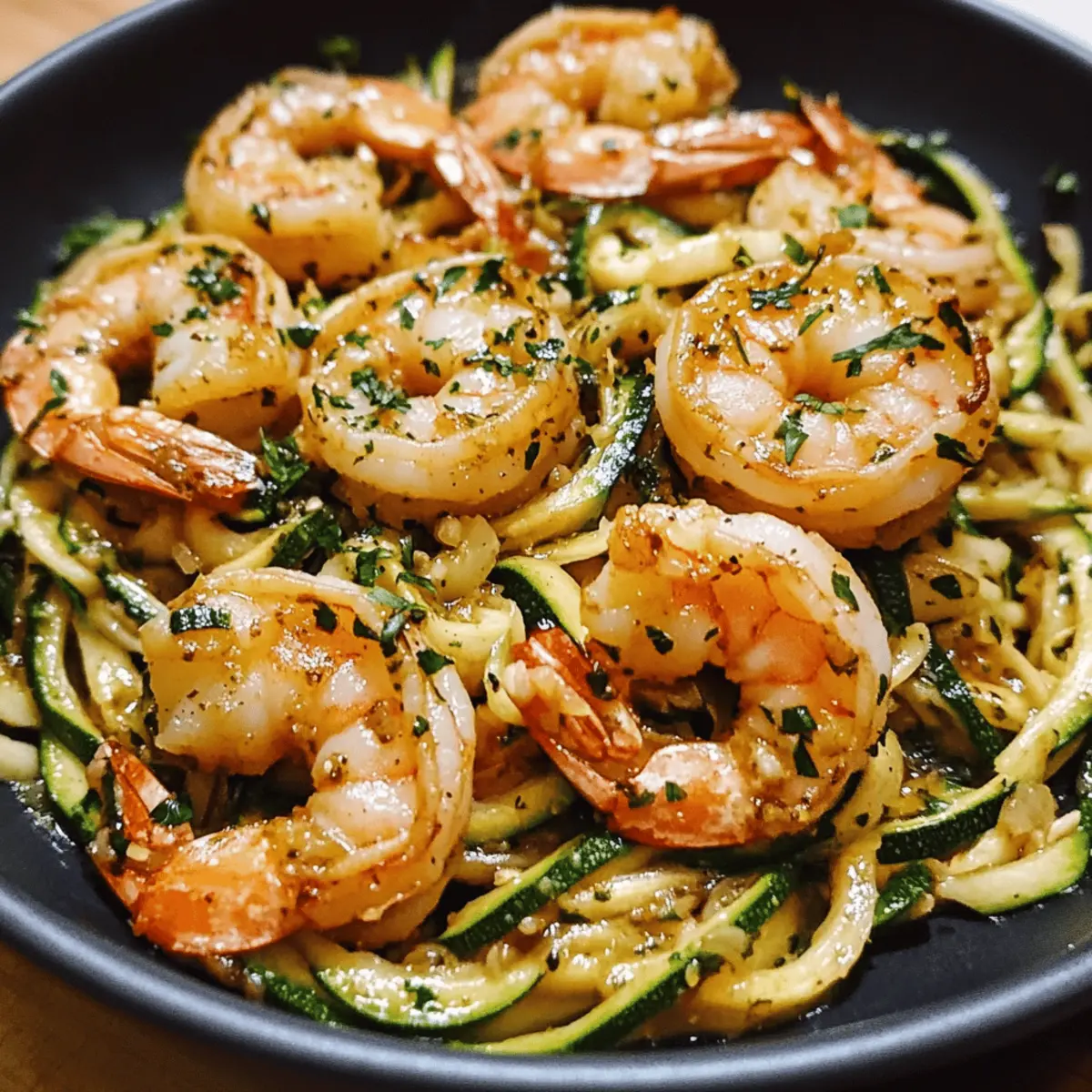 Garlic Shrimp with Zucchini Noodles