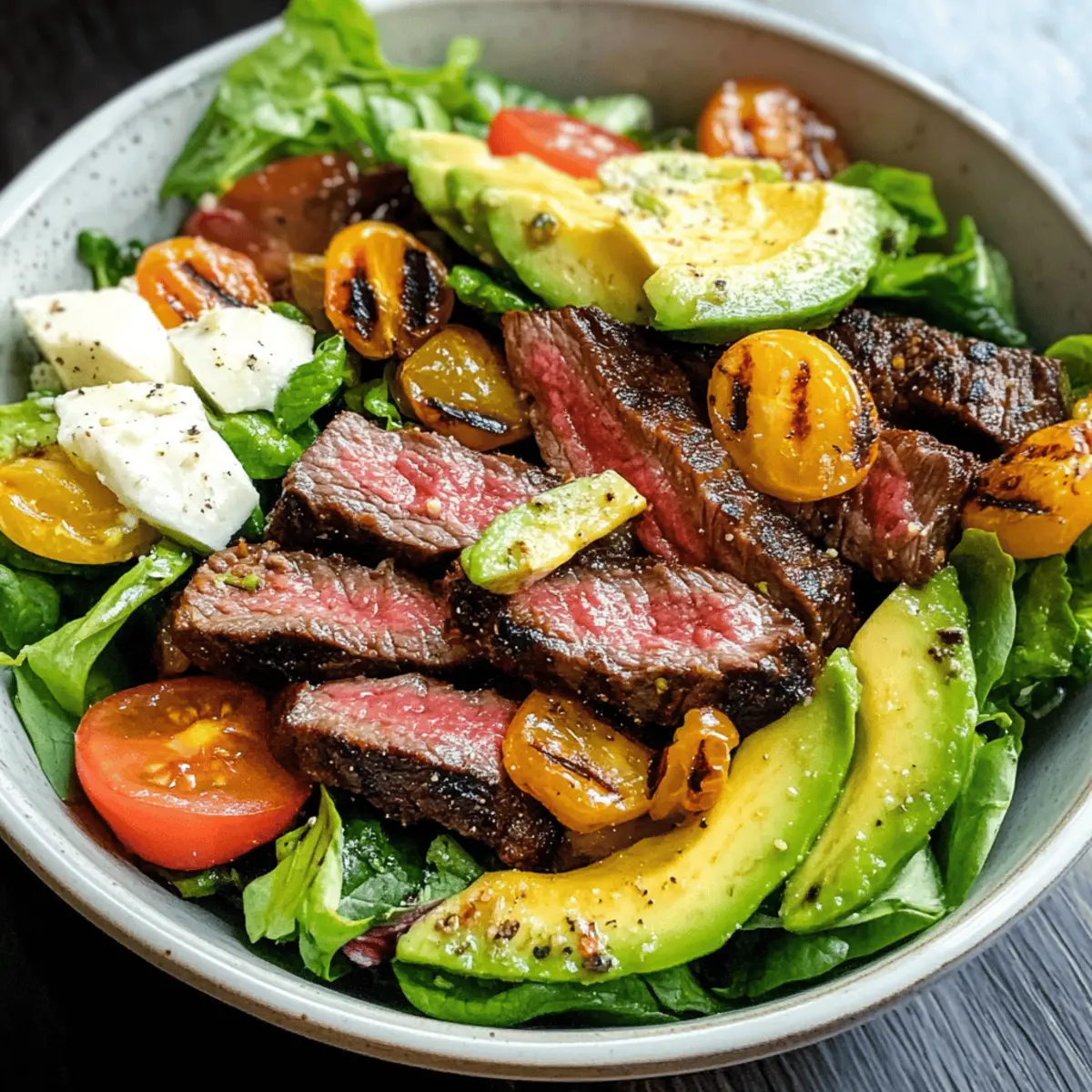 Grilled Steak Salad with Avocado